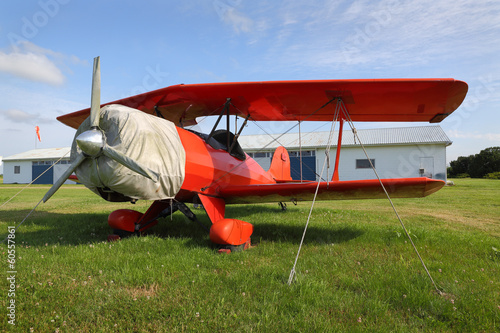 Vintage Red Biplane