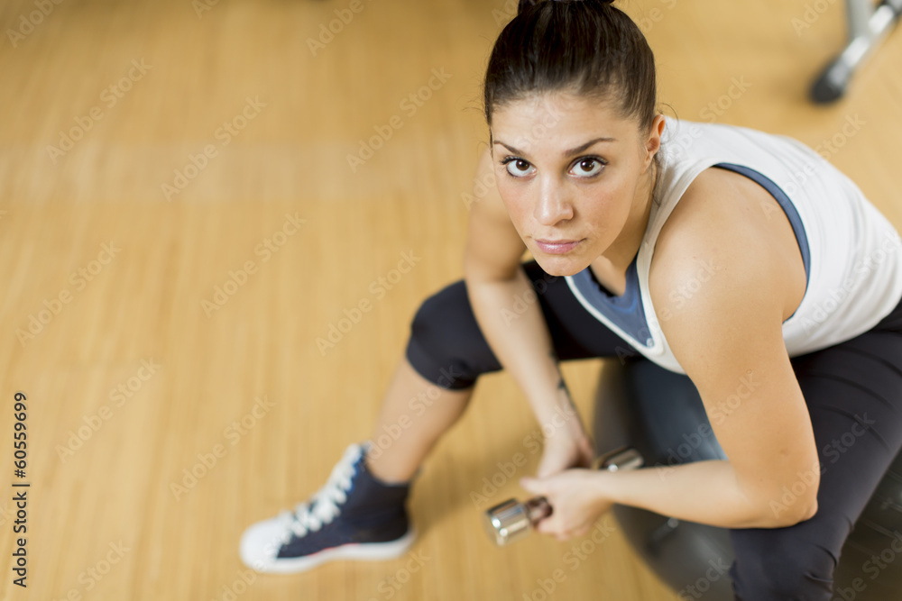 Young woman in the gym Young woman in the gym