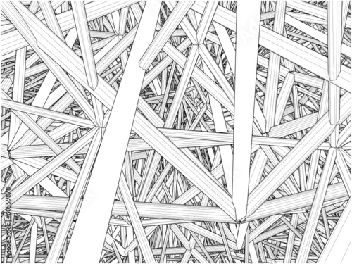 Abstract Urban City Building In Chaos Vector