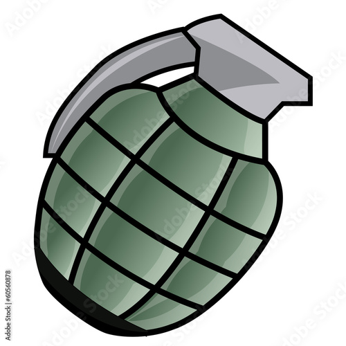 Hand grenade isolated illustration