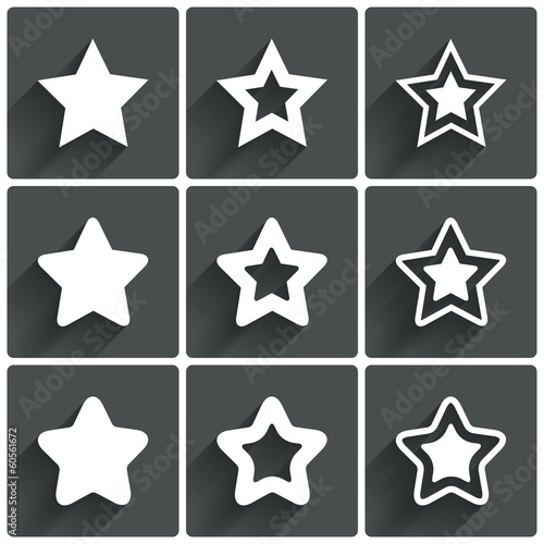 Star icons. Rating stars symbols. Feedback rating.
