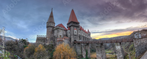 Corvin Castle from Hunedoara, Romania photo