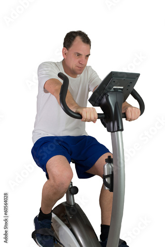 Mann macht Fitness für die Gesundheit