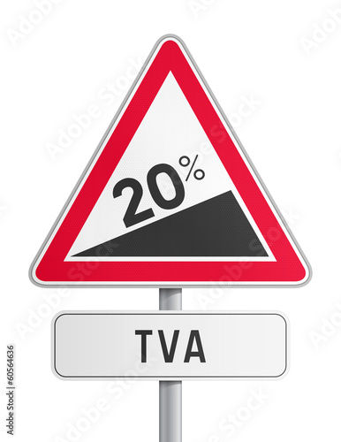 Panneau hausse de la TVA à 20%