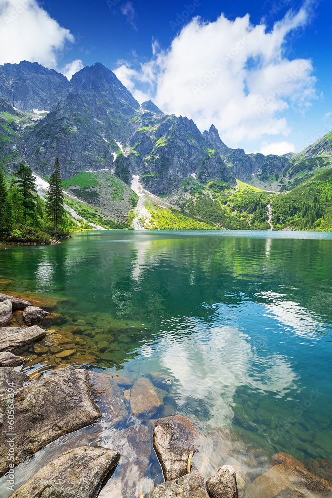 Obraz premium Oko morza Jezioro w Tatrach, Polska