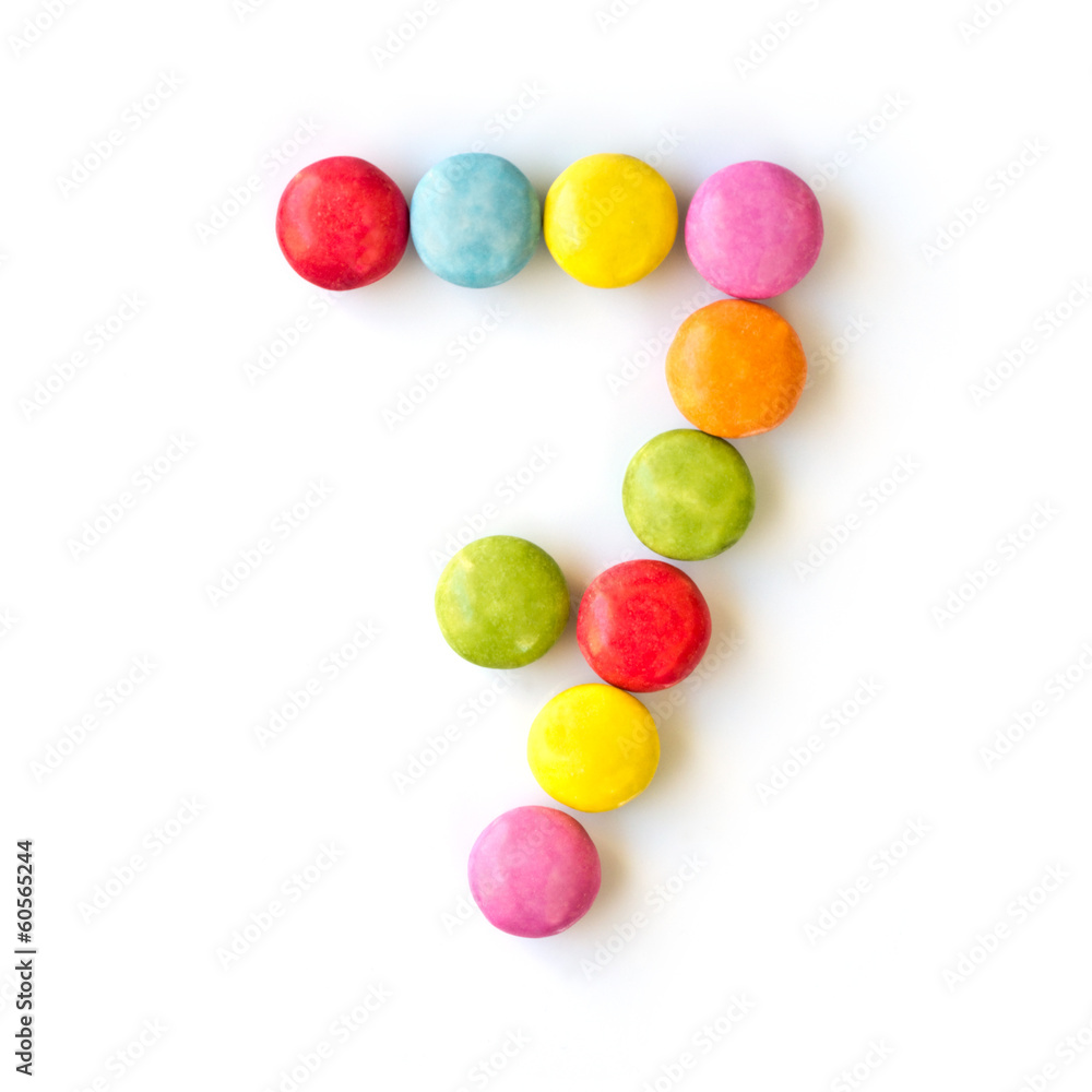 Number 7, smarties