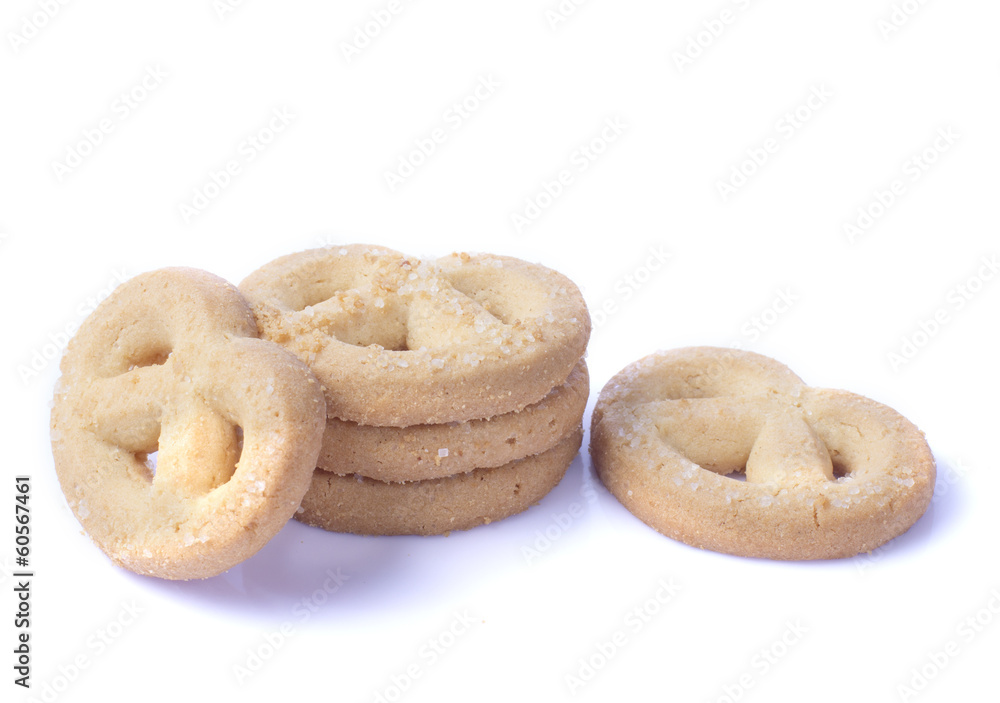 Naklejka premium cookies isolated on white background