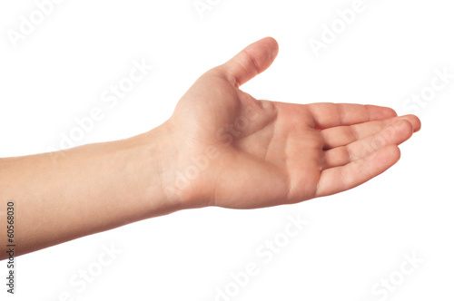 One human hand isolated