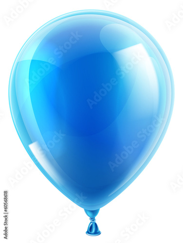 Blue birthday or party balloon