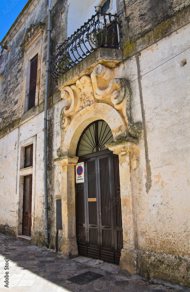 Historical palace. Specchia. Puglia. Italy.