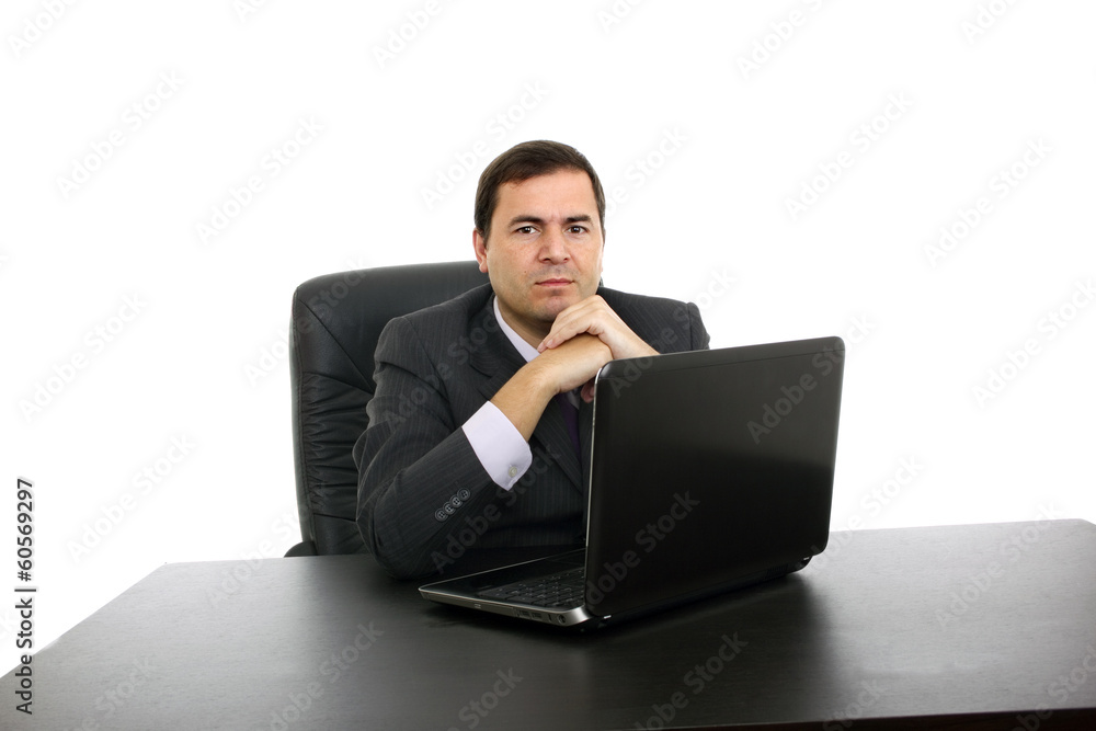 young business man working with is laptop young business man working with is laptop