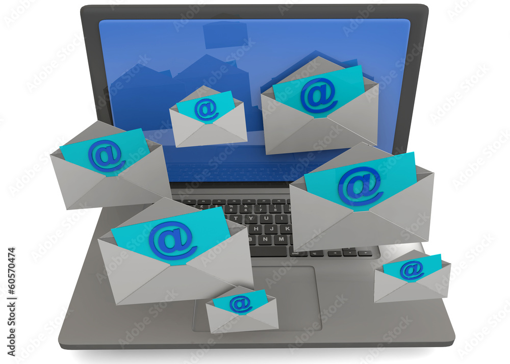COMPUTER AND MAIL - 3D COMPUTER AND MAIL - 3D