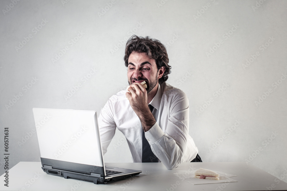 eating businessman eating businessman