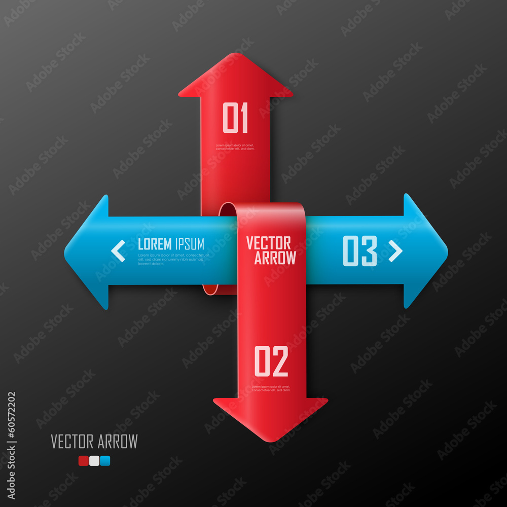 Abstract vector arrow ribbons Abstract vector arrow ribbons