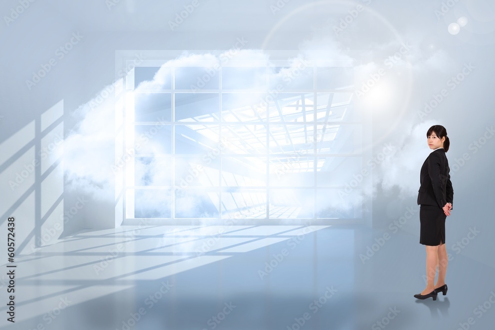 Composite image of serious businesswoman Composite image of serious businesswoman