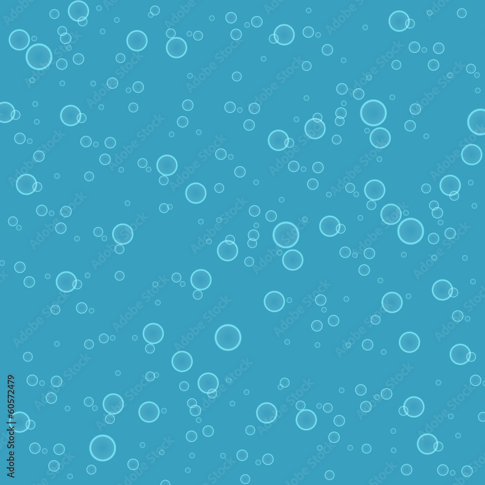 Blue background from bubbles in water