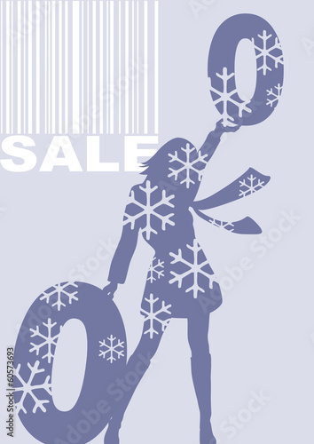 sales banner, barcode,  percentage sign