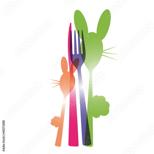 menu, banner, vektor, fork, spoon, knife, eastern