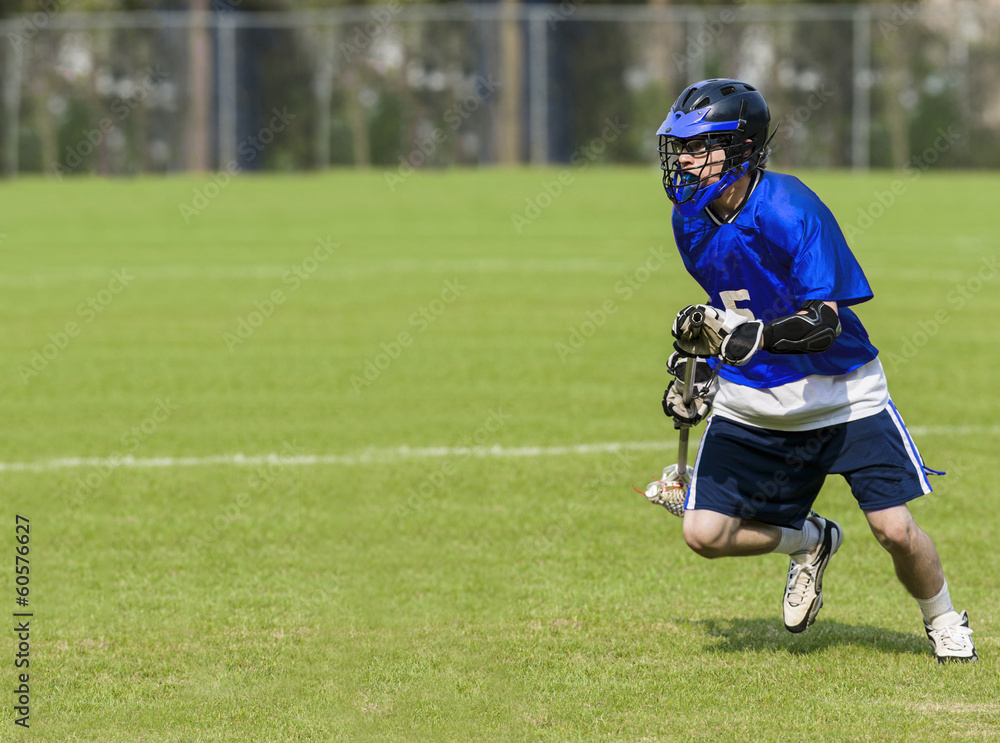 Male Lacrosse player with copy space Male Lacrosse player with copy space