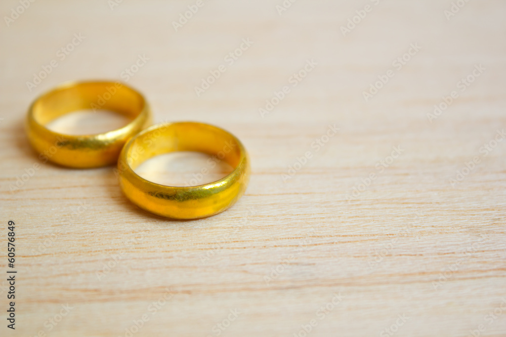Wedding rings in gold. Wedding rings in gold.