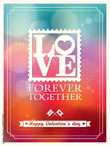 Valentine's day and wedding LOVE word Bokeh Background