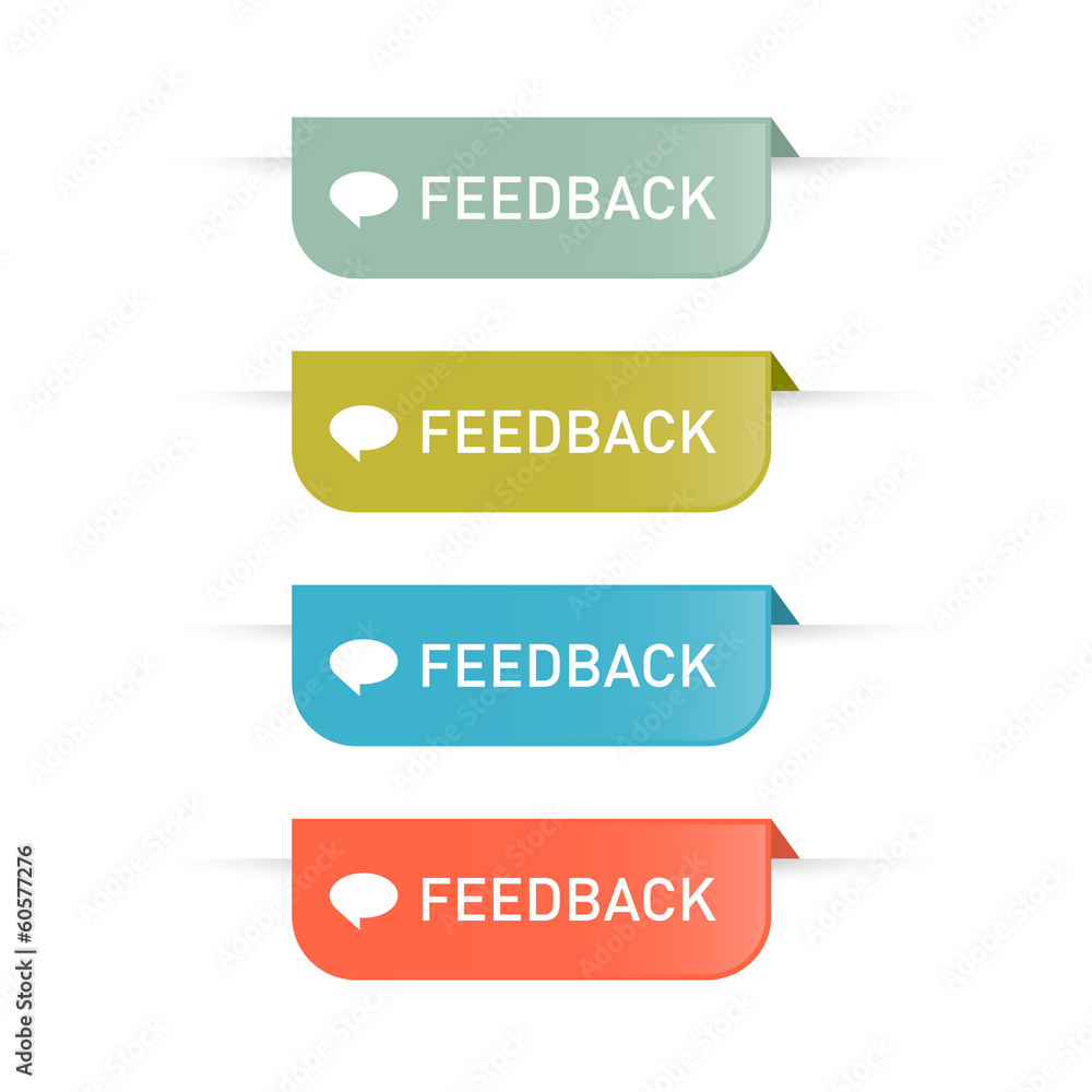 Vector Feedback Icons Isolated on White Background Vector Feedback Icons Isolated on White Background