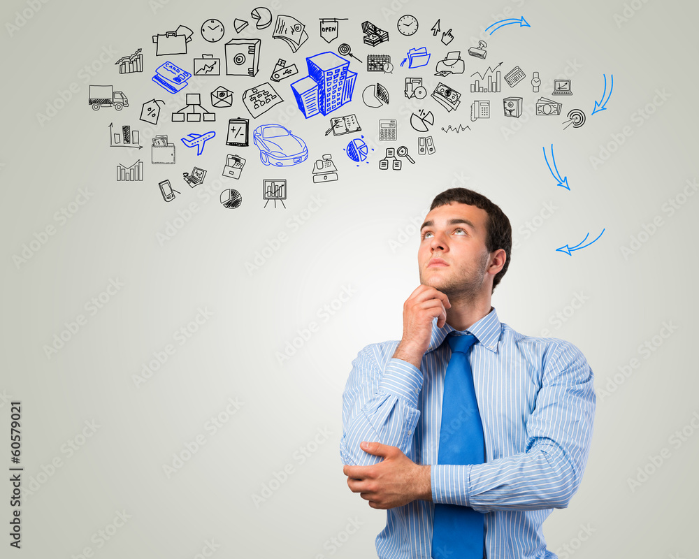 thinking business man