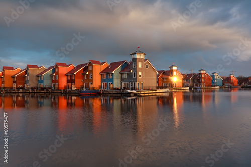 colorful buildings on water