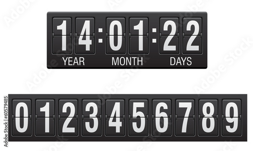 scoreboard countdown timer vector illustration