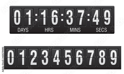 scoreboard countdown timer vector illustration