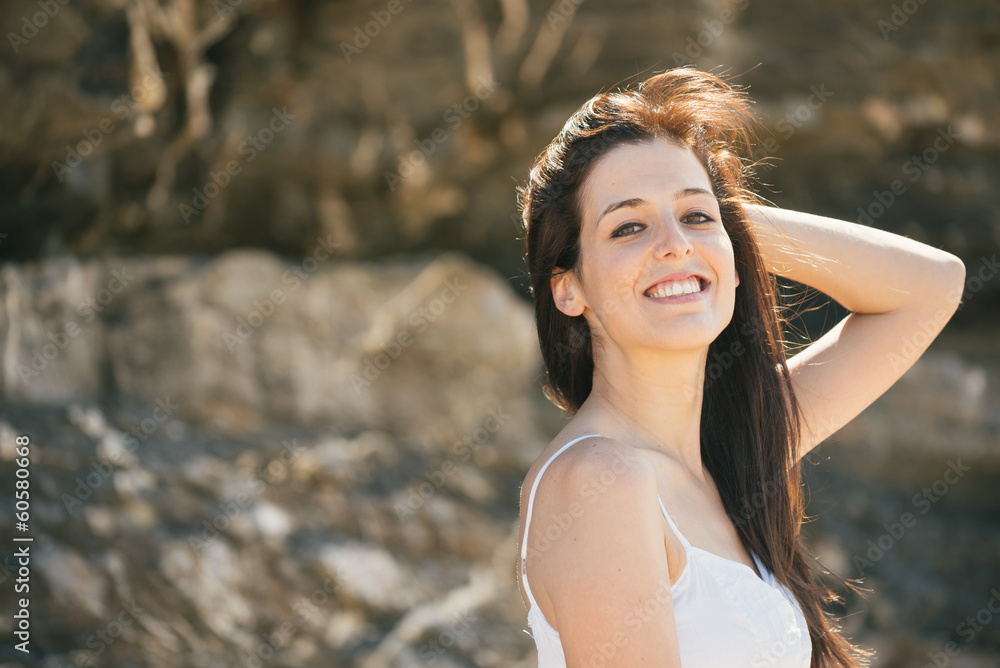 Natural happy woman portrait Natural happy woman portrait