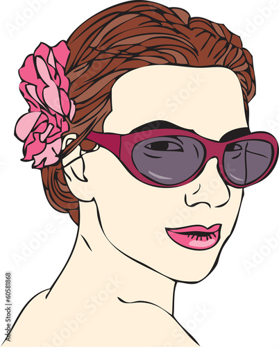 summer girl in color