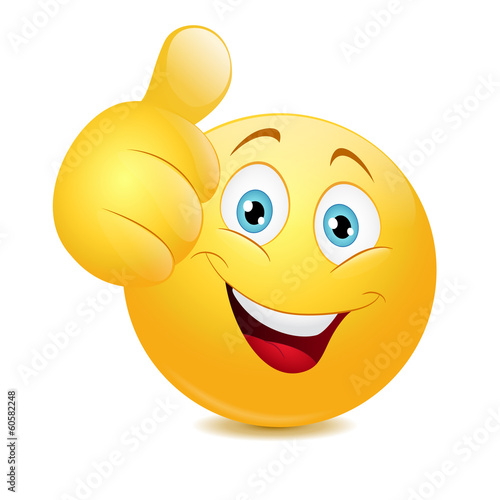 Emoticon showing thumb up