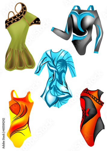 set of leotards
