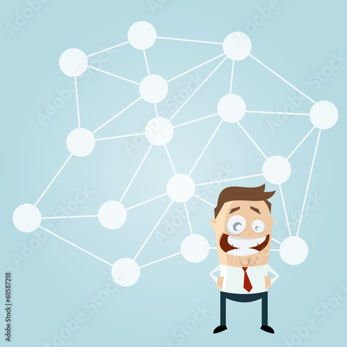 soziales netzwerk business mann