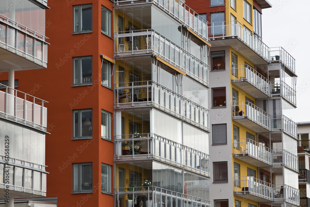 Modern apartment in the city Vasteras, Sweden.