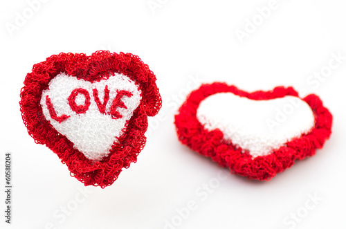 Two handmade hearts photo