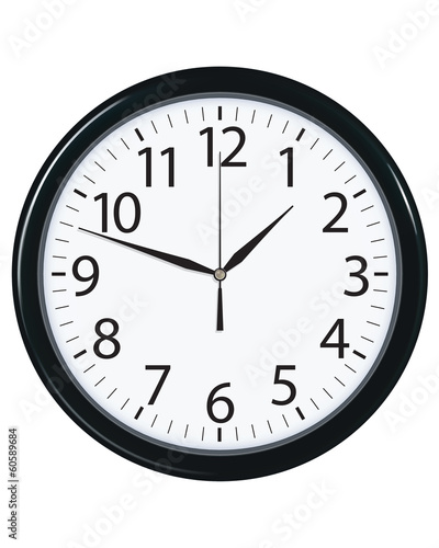 Clock face isolated. Vector illustration