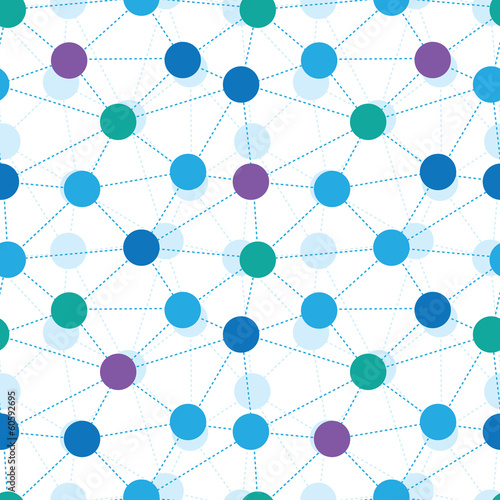 Vector connected dots seamless pattern background with many
