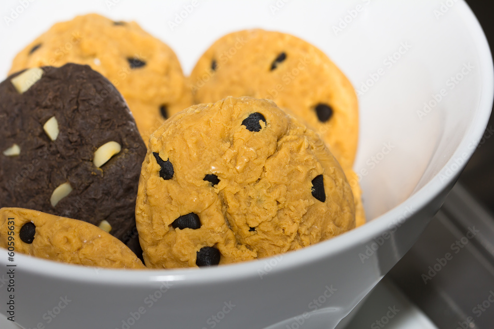 Chocolate chips cookies on a plate