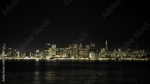 San Francisco Night Skyline © onelifearts