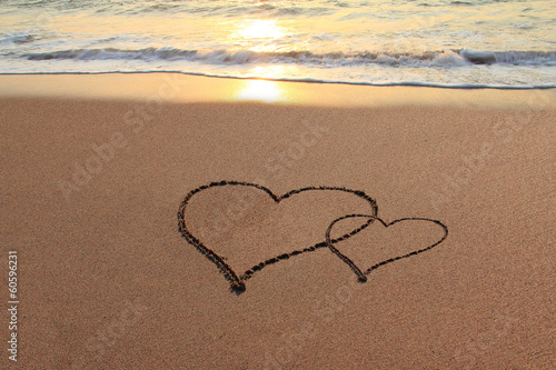 Love Hearts on the beach