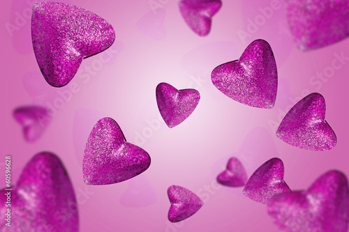 Wallpaper Mural heart pink Torontodigital.ca