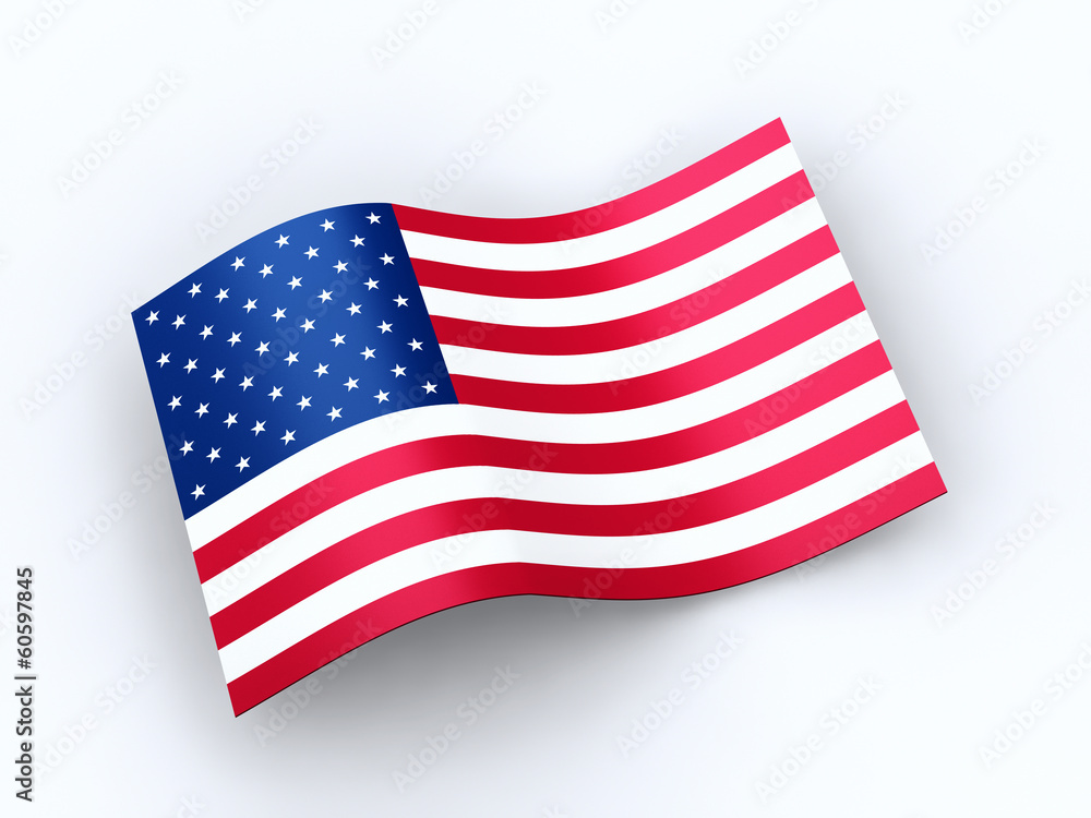 Fototapeta premium United States of America flag with clipping path