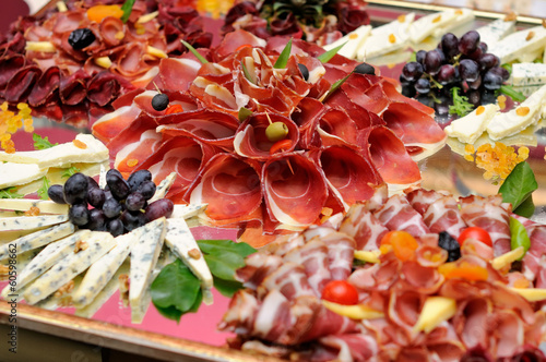 Meats and cheese selection