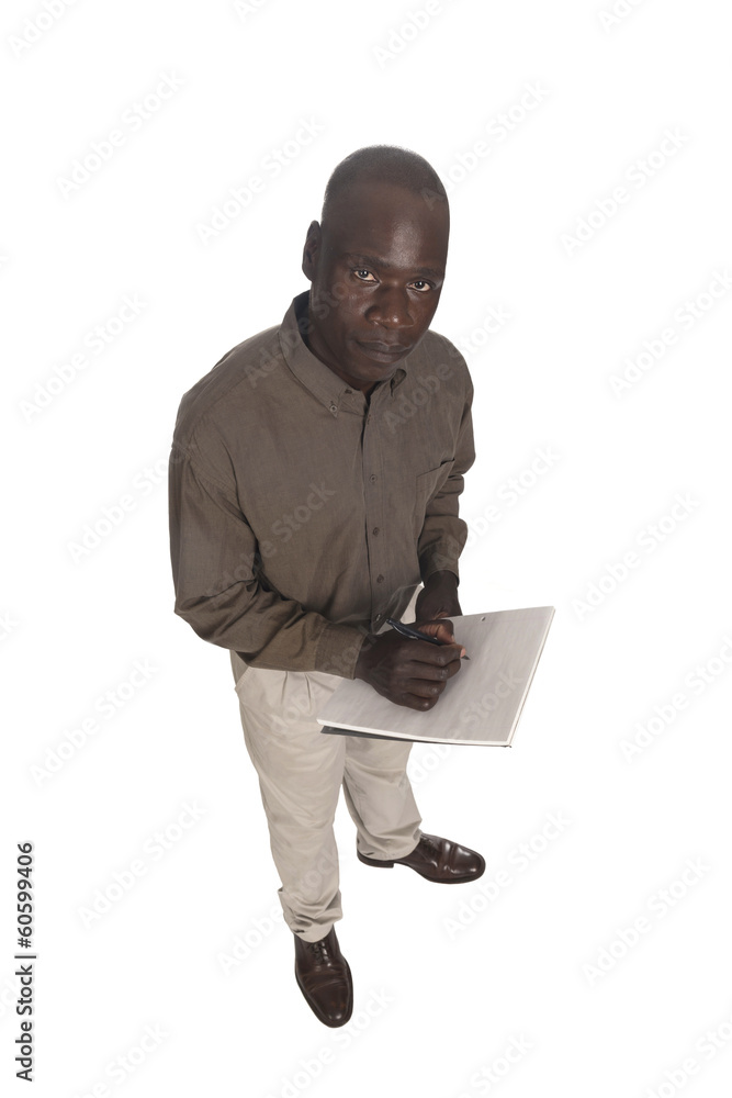 young black African man in studio on a white background young black African man in studio on a white background