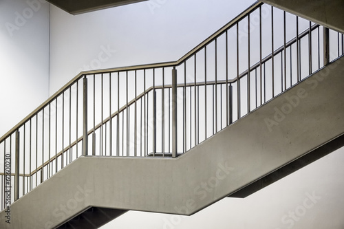 modern staircase - indoors - steel - diagonal Fototapeta
