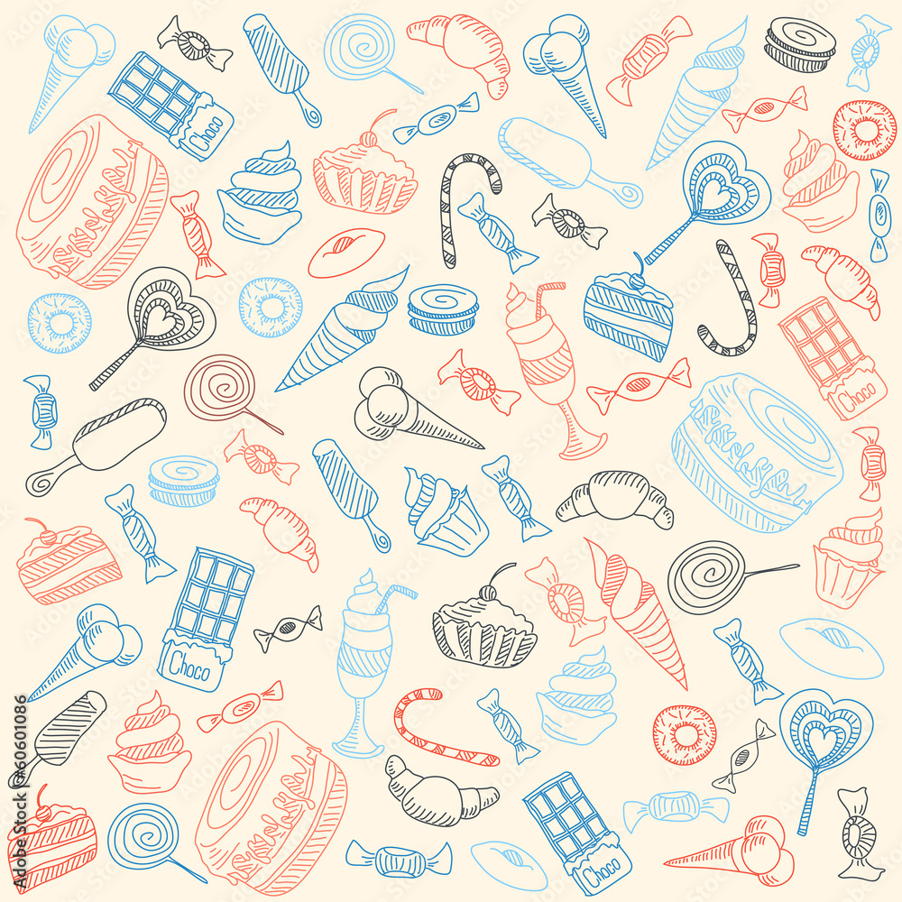sweets on a white background sweets on a white background