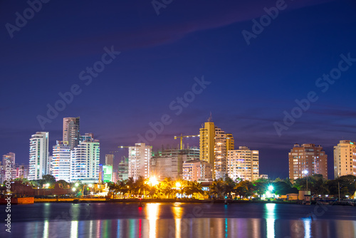 Modern Cartagena at Night