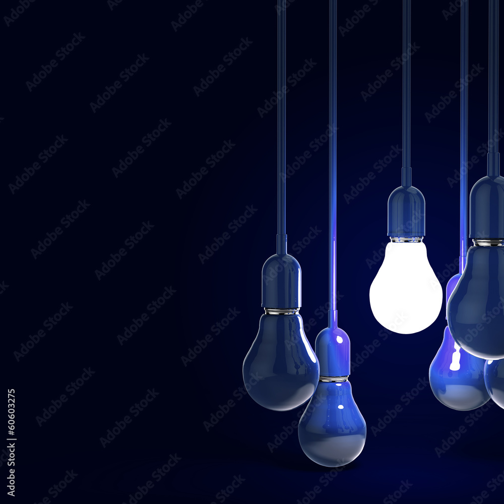 creative idea and leadership concept with 3d light bulb creative idea and leadership concept with 3d light bulb